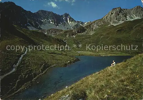 Arosa GR Schwellisee Erzhorn Weg zum aelplisee Kat. Arosa