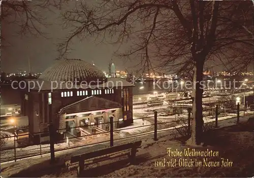 Hamburg Alter Elbtunnel Weihnachtsgrusskarte  Kat. Hamburg