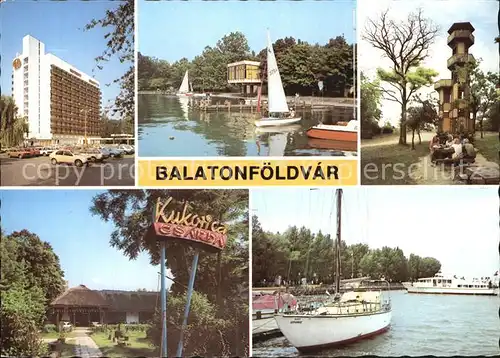 Balaton Plattensee Balatonf?ldvar Hafen Strand Hotel Kat. Ungarn
