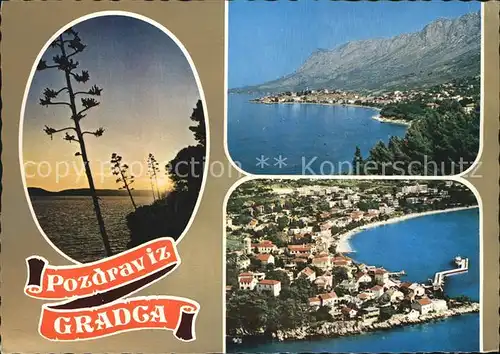 Gradac Panorama Kat. Kroatien