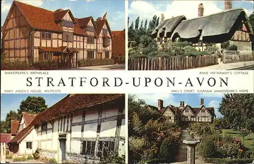 Stratford Upon Avon Anne Hathaway s Cottage Shakespeare s Birthplace Kat. Grossbritannien