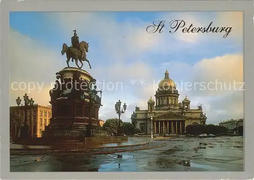 St Petersburg Leningrad Sankt Issac`s Square Monument to Nicholas I