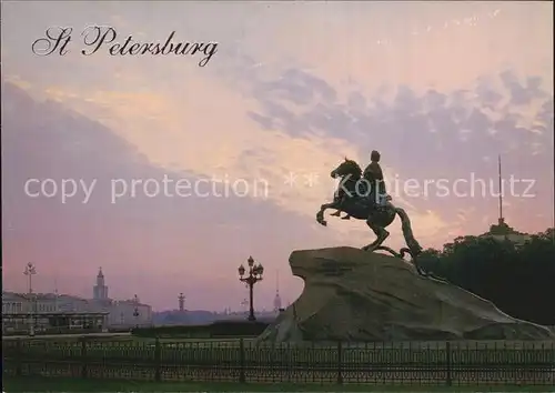 St Petersburg Leningrad Platz der Dekabristen Reiterdenkmal Peter der Gross