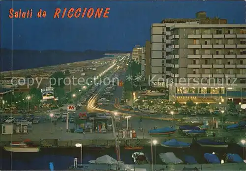 Riccione Hafen Nachtaufnahme