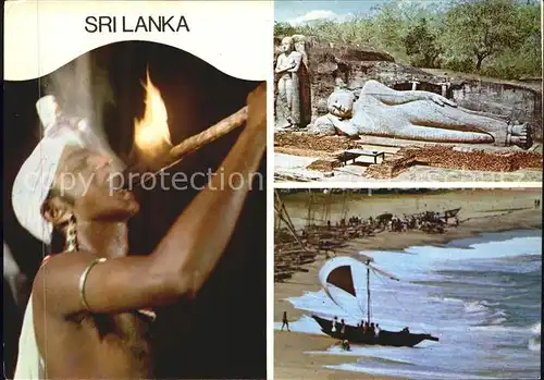Sri Lanka Feuerspucker Strand  Kat. Sri Lanka