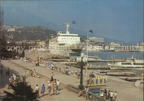 Jalta Ukraine Promenade Schiffe Anlegestelle
