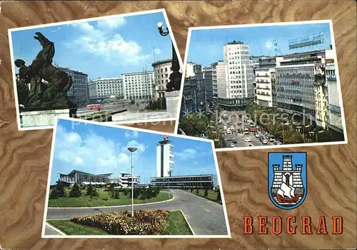 Beograd Belgrad Platz Denkmal Innenstadt Moderne Gebaeude Kat. Serbien