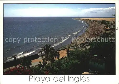 Playa del Ingles Gran Canaria Panorama Strand Kat. San Bartolome de Tirajana