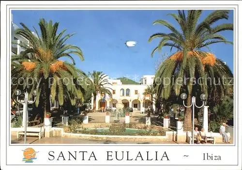 Santa Eulalia del Rio Hotelanlage Palmen Kat. Ibiza Islas Baleares