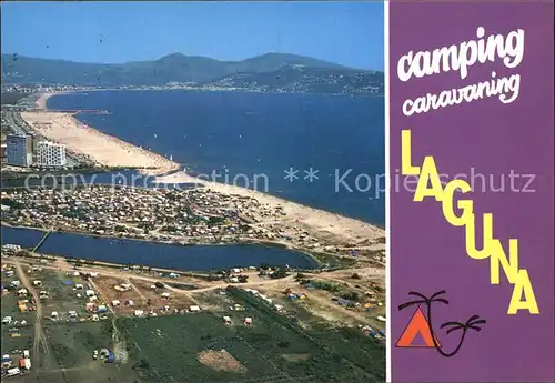 Castello d Empuries Camping Caravaning Laguna Fliegeraufnahme Kat. Spanien