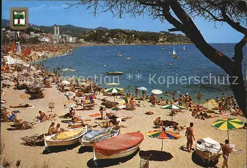 Lloret de Mar Vista general de la playa Strand Kat. Costa Brava Spanien