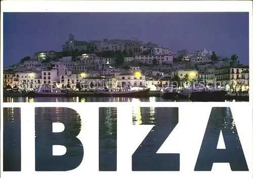 Eivissa Vista nocturna Hafen Nachtaufnahme
