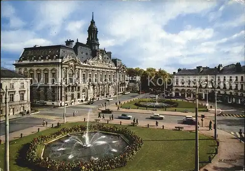 Tours Indre et Loire Place Jean Jaures et Hotel de Ville Kat. Tours