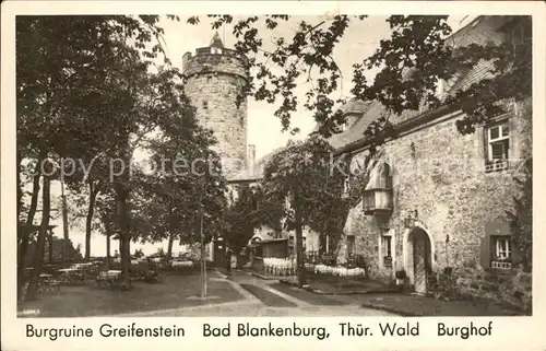 Bad Blankenburg Burgruine Greifenstein Burghof Kat. Bad Blankenburg