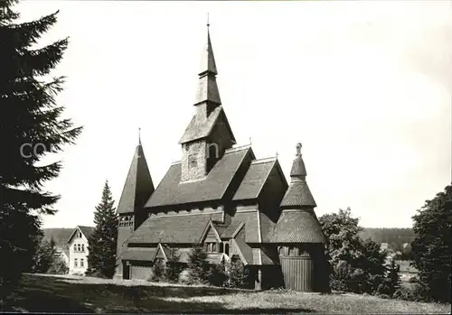 Hahnenklee Bockswiese Harz Holzkirche Kat. Goslar