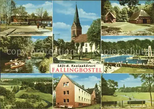 Fallingbostel Kirche Haus des Kurgastes Liethbad Kurpark Jugendherberge Kat. Bad Fallingbostel