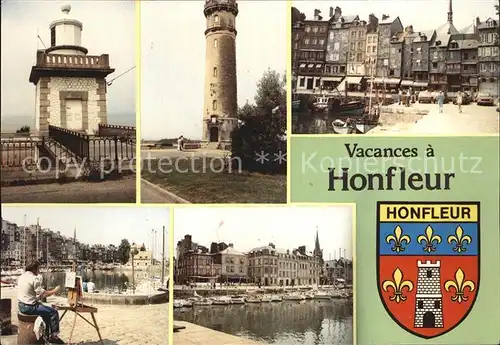 Honfleur Hafen Leuchtturm Altstadt Kat. Honfleur