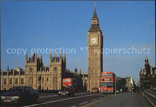 London Westminster Bridge Houses of Parliament Kat. City of London