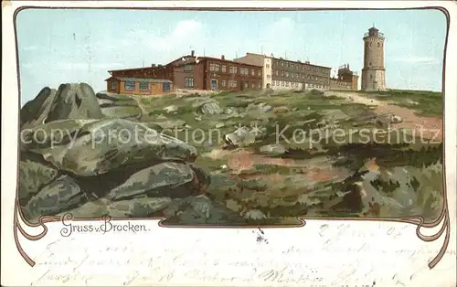 Brocken Aussichtsturm Brockenhaus Teufelskanzel Kat. Wernigerode