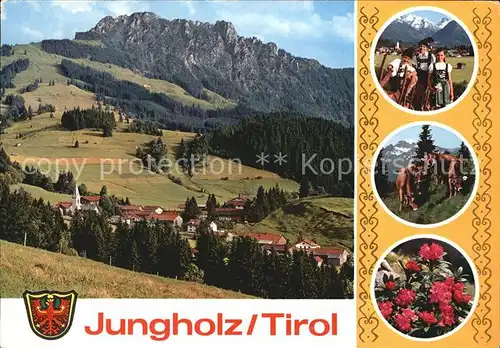 Jungholz Tirol Panorama Sorgschrofen Trachten Kat. Jungholz