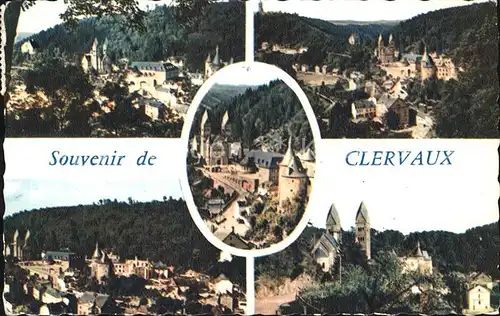 Clervaux Teilansichten Kirche Schloss Kat. Clervaux