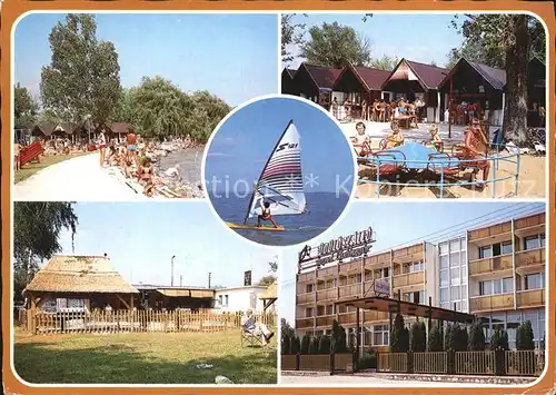 Vonyarcvashegy Ferienort am Plattensee Strand Ferienhaeuser Hotel Kinderspielplatz Windsurfen Kat. Ungarn