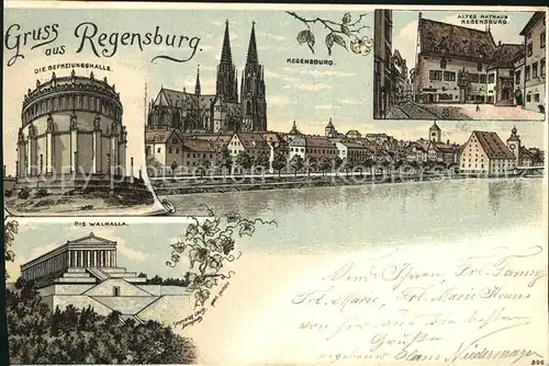 Regensburg Befreiungshalle Walhalla Altes Rathaus  Kat. Regensburg