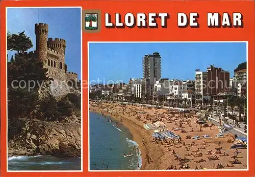 Lloret de Mar Strand Burg Kat. Costa Brava Spanien