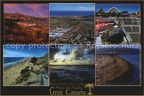 Playa del Ingles Gran Canaria Strand Panorama  Kat. San Bartolome de Tirajana