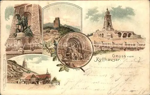 Kyffhaeuser Barbarossadenkmal Reiterstandbild Turm Kat. Bad Frankenhausen