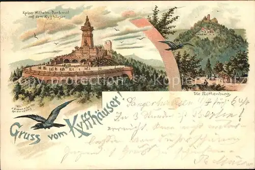 Kyffhaeuser Kaiser Wilhelm Denkmal Rothenburg Kat. Bad Frankenhausen