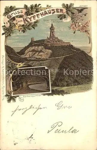 Kyffhaeuser Kaiser Wilhelm Denkmal Barbarossahoehle  Kat. Bad Frankenhausen