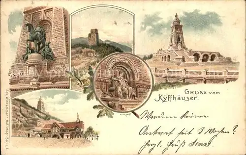 Kyffhaeuser Kaiser Wilhelm Denkmal Reiterstandbild Barbarossa Restaurant Kat. Bad Frankenhausen