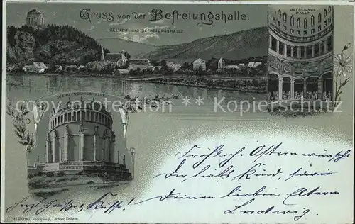Kelheim Befreiungshalle Mondschein Kat. Kelheim Donau