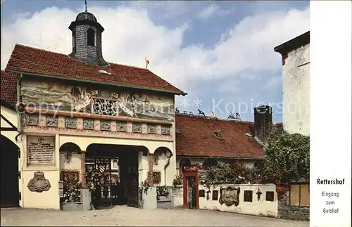 Rettershof Klostergut Eingang Kaffee zum froehlichen Landmann Kat. Kelkheim (Taunus)
