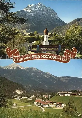 Stanzach Tirol Panorama Kirche Kat. Stanzach