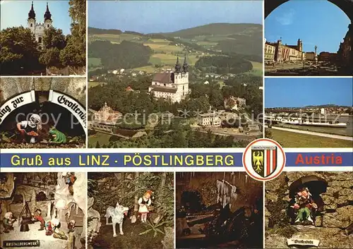 Linz Donau Poestlingberg Kristallbergwerk Grottenbahn Festungsturm Wallfahrtsort Kat. Linz