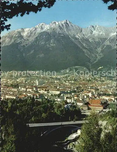 Bergisel Blick auf Sillbruecke Brennerautobahn Innsbruck Brandjoch Kat. Innsbruck