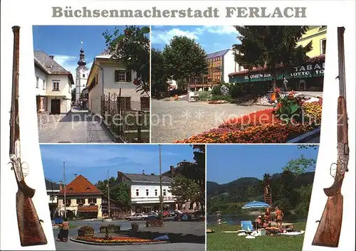 Ferlach Kaernten Buechsenmacherstadt Pfarrkirche Hauptplatz  Kat. Ferlach