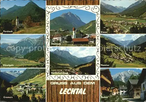 Lechtal Forchach Haeselgehr Gramais Boden Namlos Elmen Stanzach Kat. Reutte Tirol