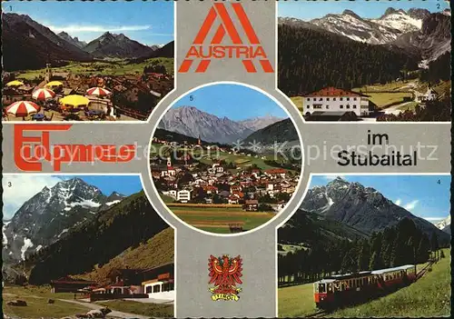 Fulpmes Tirol Blick gegen Medraz Schlicker Alm Stubaitalbahn  Kat. Fulpmes