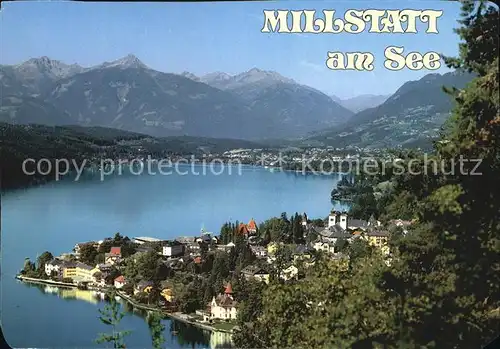 Millstatt Millstaettersee Fliegeraufnahme Kreuzeckgruppe Kat. Millstatt Millstaetter See