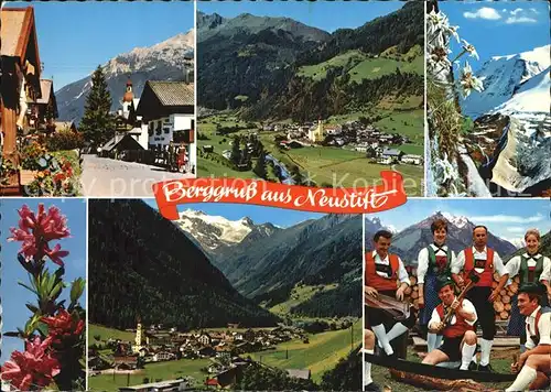 Neustift Brixen Suedtirol Panorama Tal Trachtengruppe Kat. Bressanone
