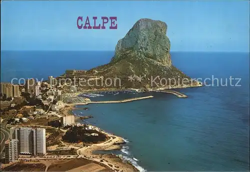Calpe Playas y Penon de Ifach veduta aerea Kat. Alicante