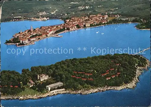 Porec otok Sv Nikola Halbinsel Fliegeraufnahme Kat. Kroatien