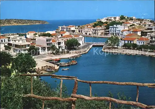 Agios Nikolaos Kreta Teilansicht See aegaeis Kat. Insel Kreta