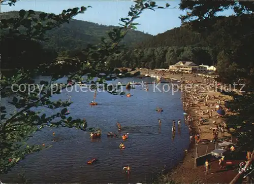 Chambon sur Lac Lac Chambon Grande Plage a l heure du bain Kat. Chambon sur Lac