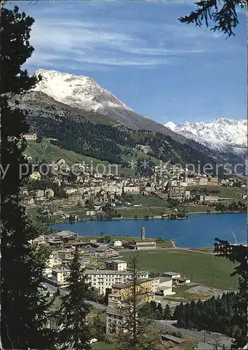 St Moritz GR Panorama Moritzersee Wintersportplatz Alpen Kat. St Moritz