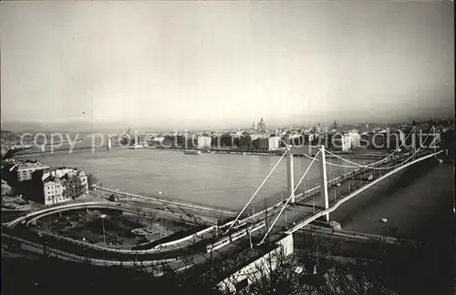 Budapest Erzsebet hid Elisabethbruecke Donau Kat. Budapest