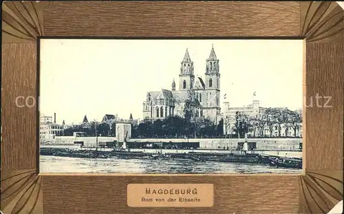 Magdeburg Dom von der Elbseite Kat. Magdeburg